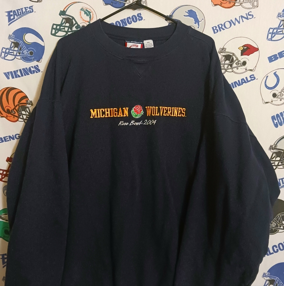 Vintage 2004 University Of Michigan Rose Bowl NCAA College Football Crewneck